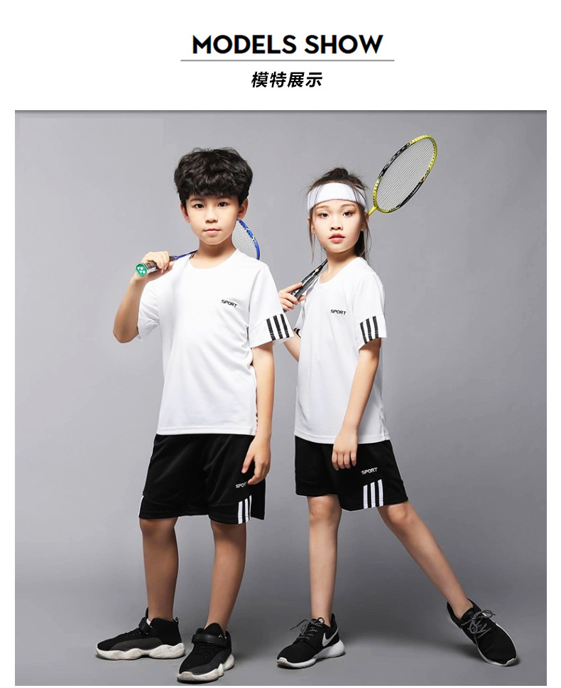 Summer quick-drying clothes for children and boys in foreign trade, short sleeves and shorts, new sporty and casual T-shirts, one-piece consignment pic 13