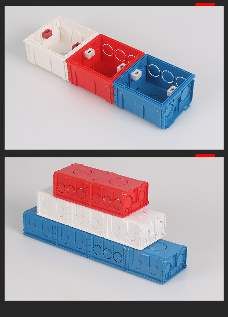 The 86-type concealed box is a universal concealed bottom box, a switch and socket bottom box, a junction box, and a lower junction box that can be spliced and assembled as a whole pic 31