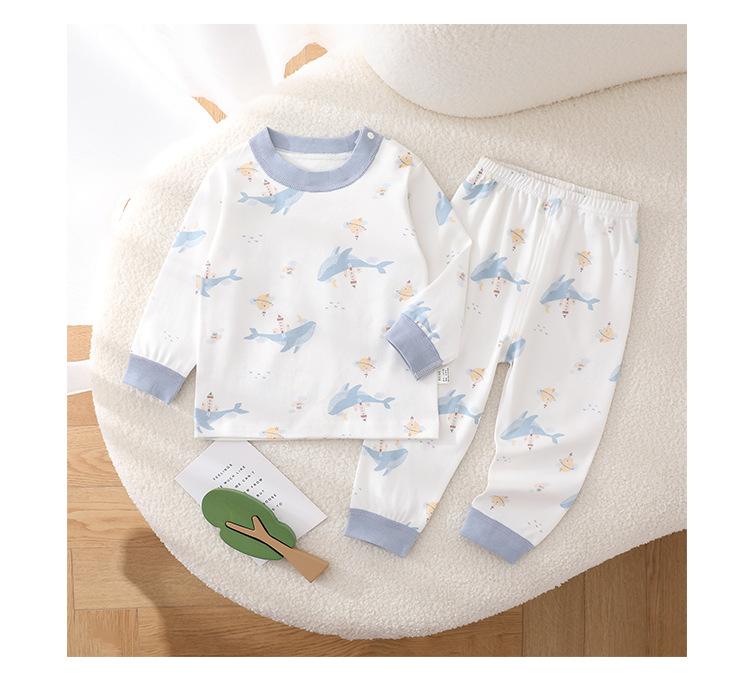 儿童睡衣内衣纯棉春秋居家服女童分体套装男宝秋衣秋裤打底衣服详情10