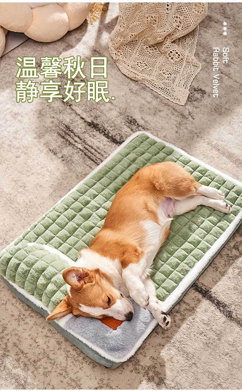 Winter pet sleeping MATS for warmth, detachable and washable, non-stick dog bed sleeping MATS, pet bed MATS, autumn and winter tear-proof floor blankets pic 3