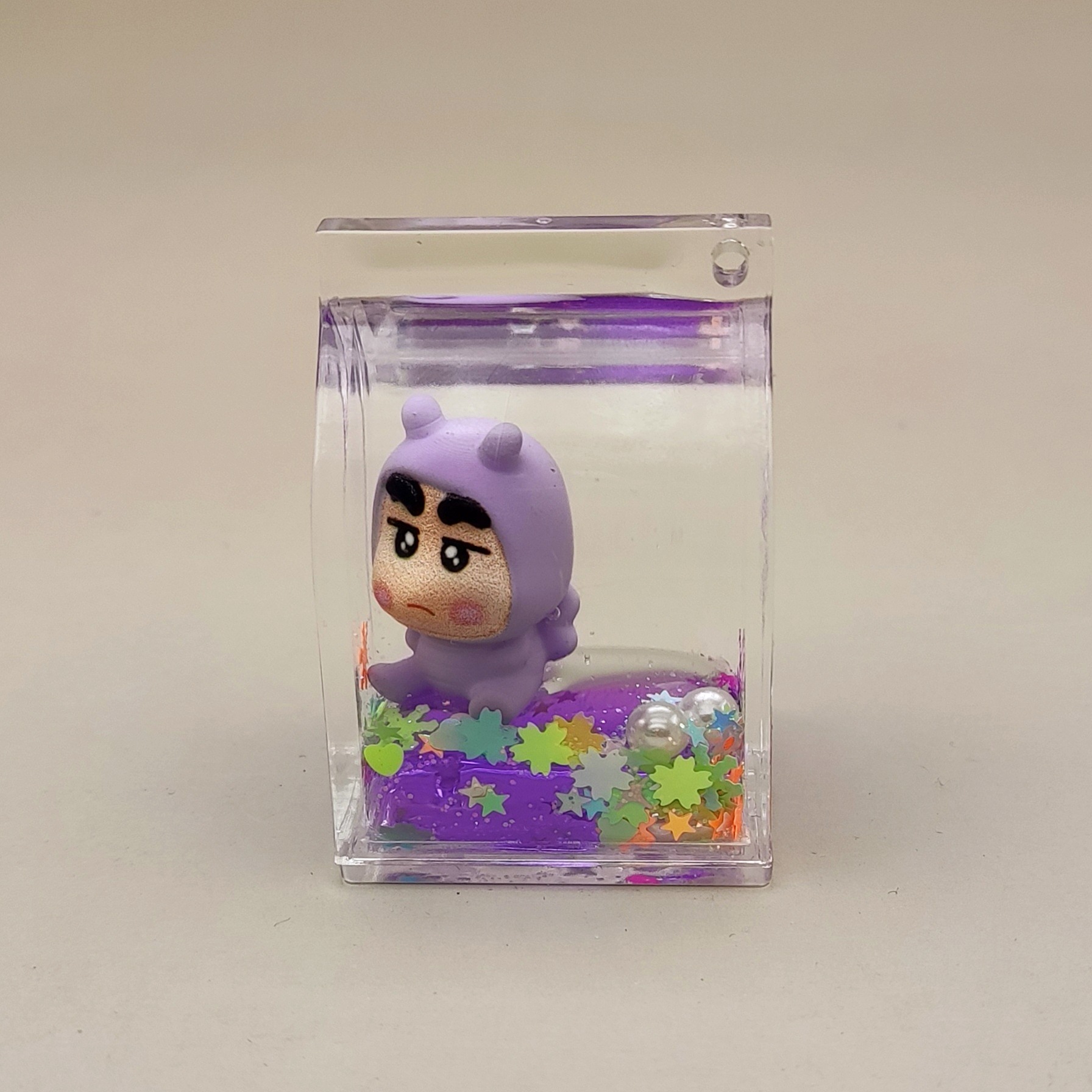 创意亚克力入油流沙瓶卡通系列钥匙扣汽车配饰桌面摆件饰品详情2