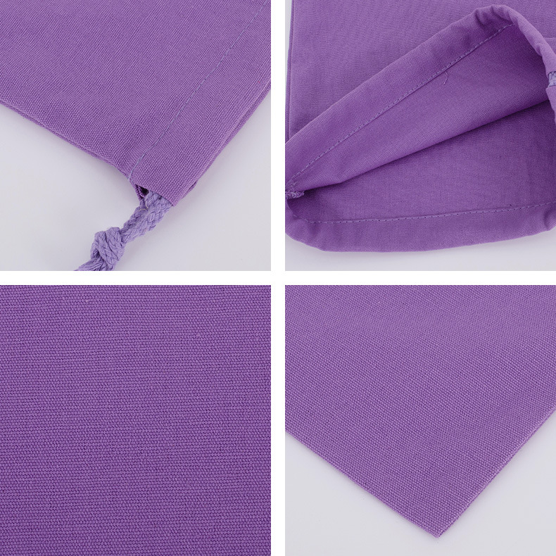 Wholesale and in-stock white drawstring cotton drawstring bags, blank eco-friendly gift packaging, storage canvas drawstring bags pic 61