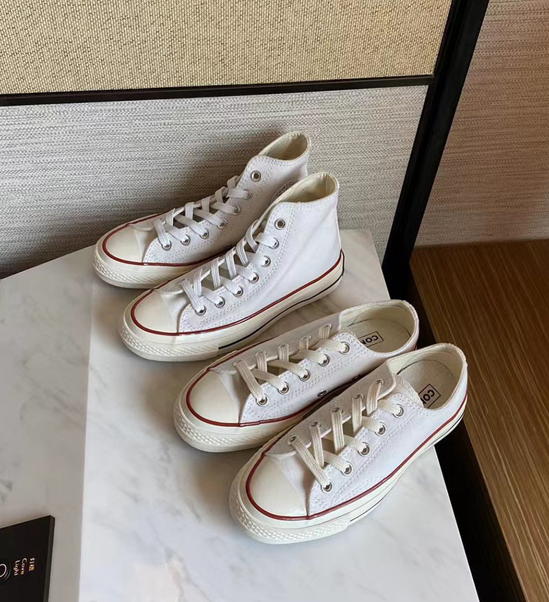 莆田 1970s经典板鞋男女高帮小稚菊帆布鞋情侣款休闲鞋百搭硫化鞋详情9