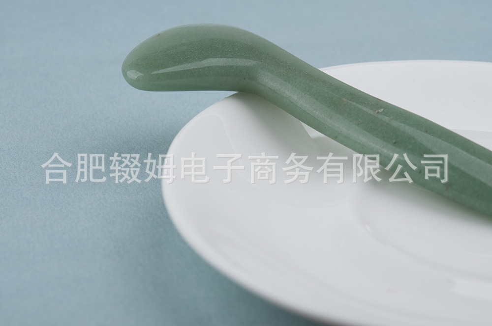 天然粉晶东陵玉石刮痧板脸部美容眼部推拿片刮痧板美容院同款按摩详情1