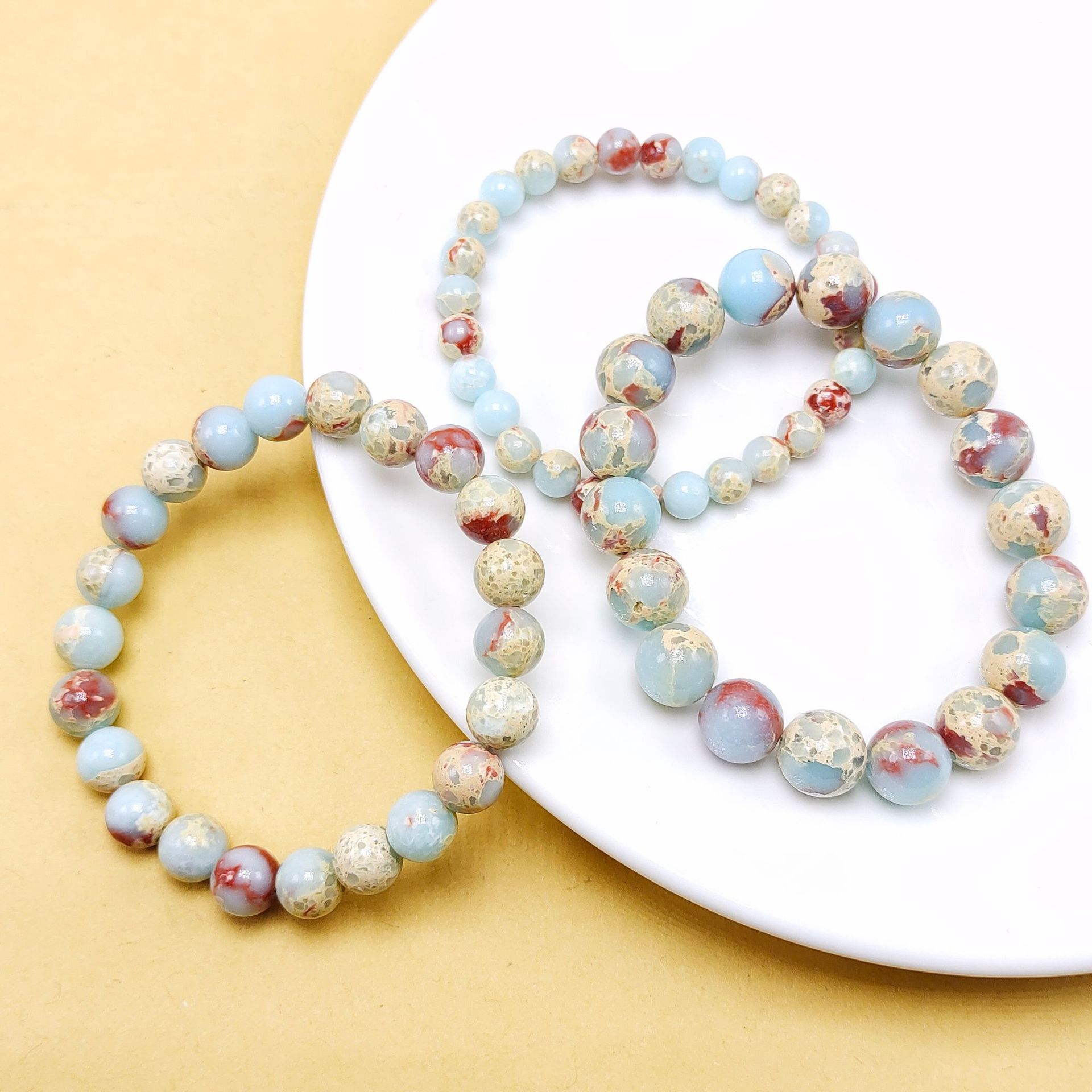 Personalized Shoushan stone bracelet, tender green, artistic, best friend couple bracelet gift, simple small gift jewelry for men and women pic 5