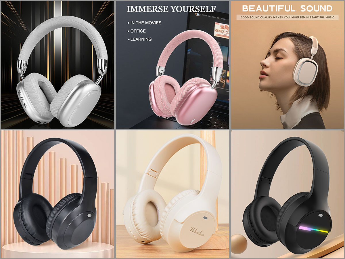 Selected cross-border best-selling over-ear wireless Bluetooth headphones with ultra-long battery life, Apple compatible, factory direct sales pic 2