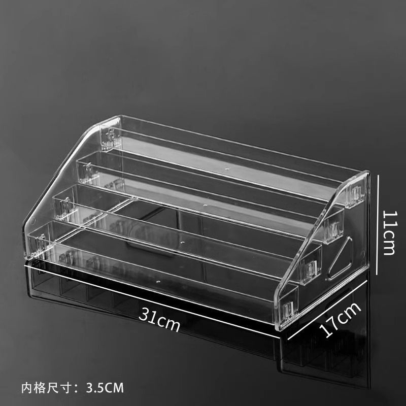 萌粒展示架多层乐高盲盒手办收纳盒透明亚克力吧唧立牌玩具陈列架详情8