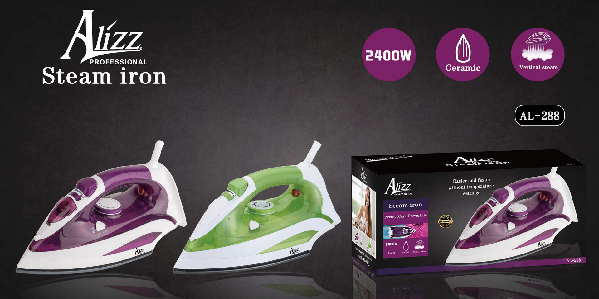 出口Alizz288家用电熨斗多功能喷雾蒸汽熨斗快速除皱熨烫机混装详情1