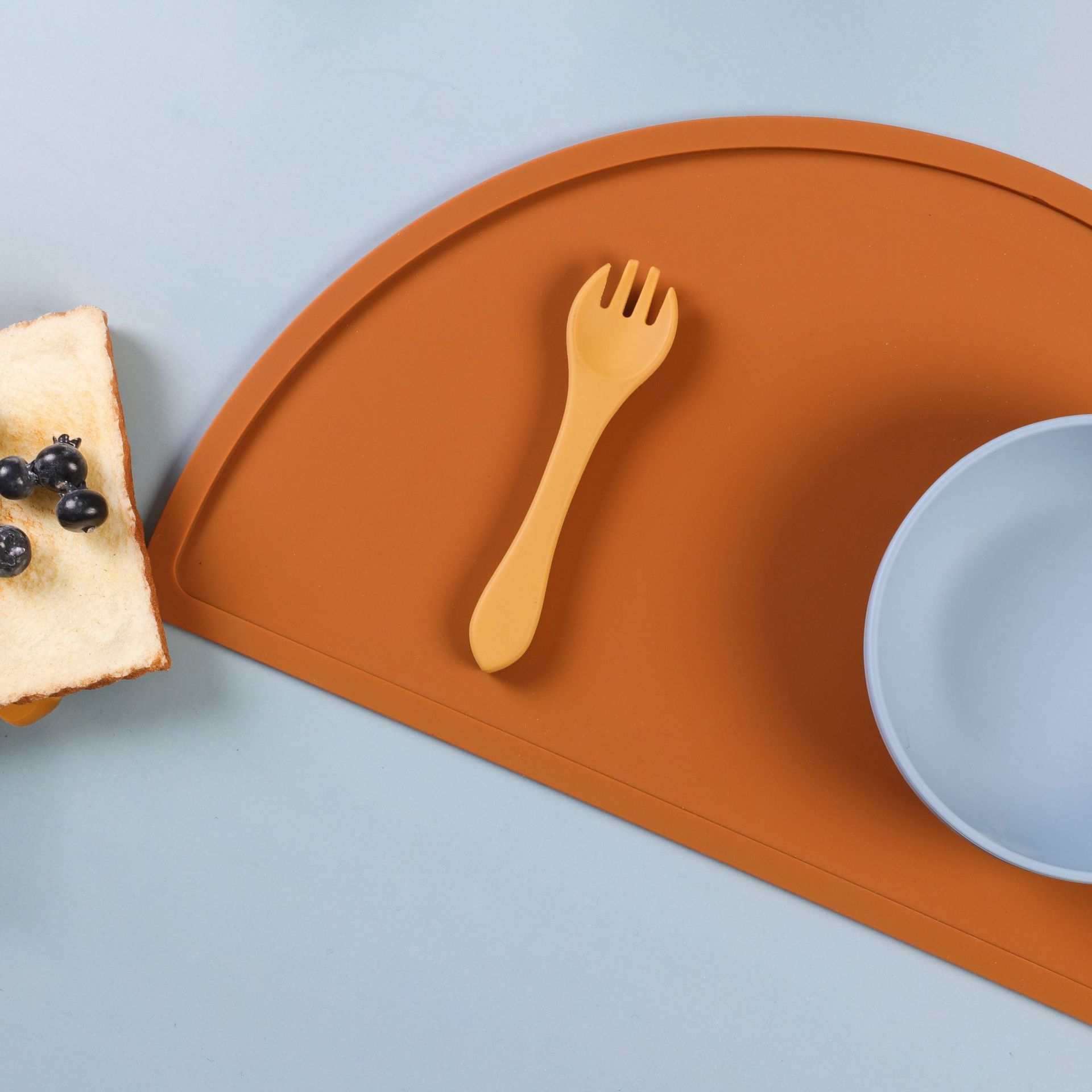 跨境硅胶餐垫半圆加厚隔热防烫防滑 硅胶杯垫易清洗耐高温批发 餐桌防滑垫子家用餐具垫详情14