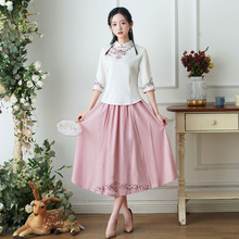 The new spring and summer Hanfu Song Dynasty dress is versatile and slimming. The improved Song Dynasty style halter three-piece set by Changgan Temple for women pic 21