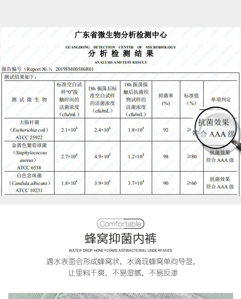 高腰纯棉石墨烯女士内裤舒适全棉抗菌裆大码收腹提臀简约款三角裤详情5