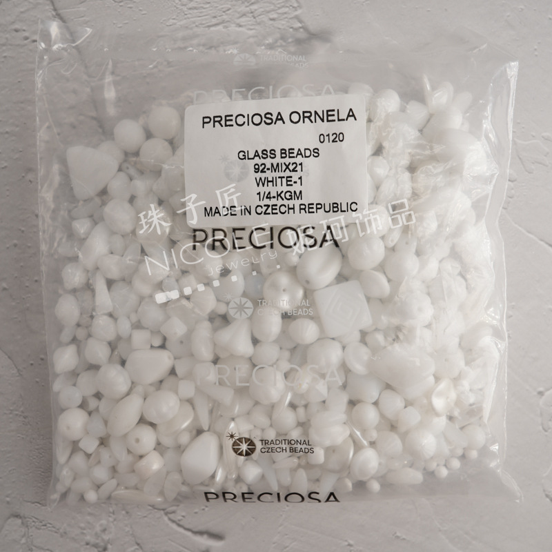 新款捷克玻璃珠preciosa多尺寸款式玻璃混珠多色系列250克装详情9