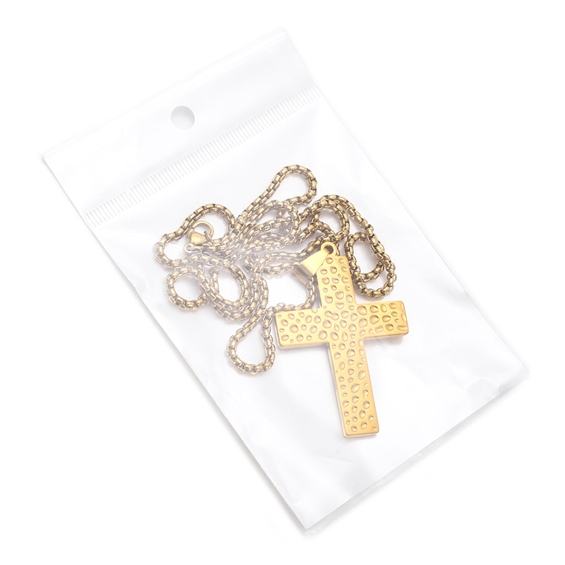 A fashionable and trendy stainless steel cross three-dimensional necklace with a versatile style and suitable for both men and women, featuring cross-border supply from Europe and America pic 8