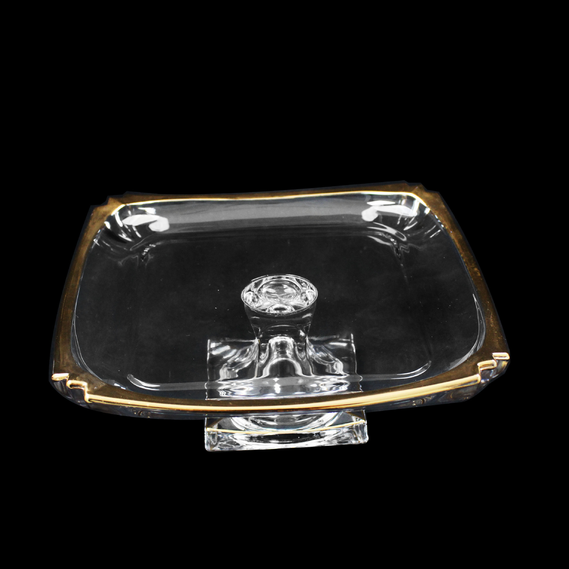 家用客厅茶几ins风轻奢北欧风格四方玻璃果盘果斗 宾馆水晶糖缸详情18