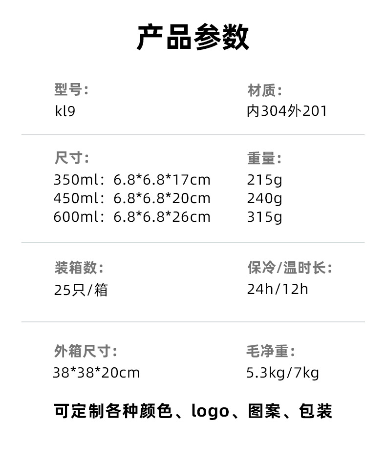 跨境户外不锈钢水杯双层真空304运动水瓶儿童牛奶可乐直饮保温杯详情16