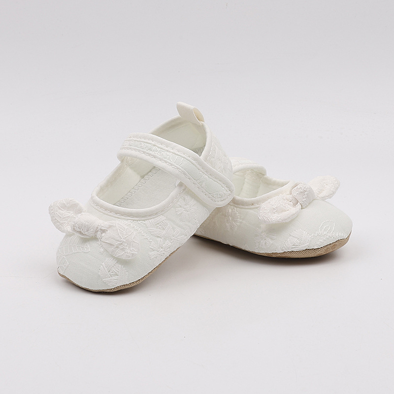 春秋婴儿宝宝蕾丝公主鞋0-1岁学步彩棉新生儿百天周岁布鞋不掉鞋详情10