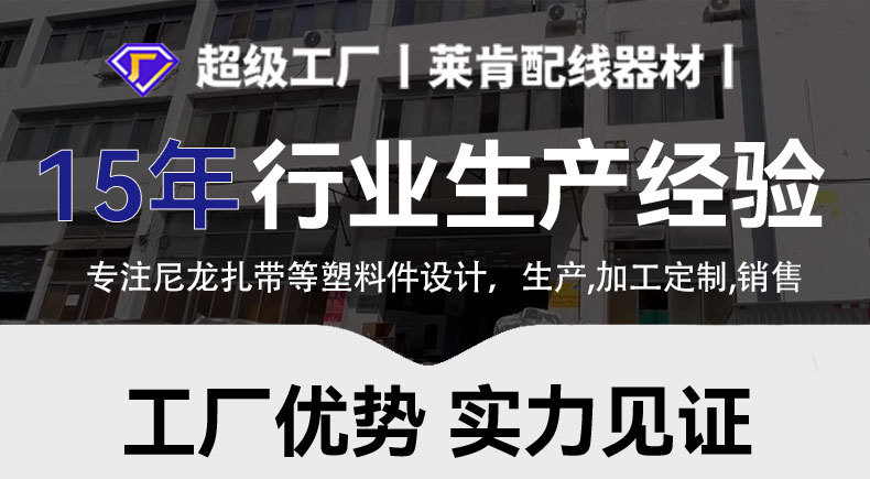 国标非标工业级扎带自锁式尼龙扎带耐高低温捆绑带塑料束线带绑带详情3