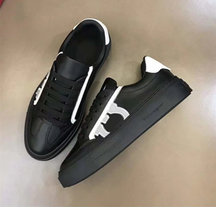 真皮男板鞋欧洲站拼色系带小白鞋平底牛皮防臭黑色时尚休闲单鞋潮详情33