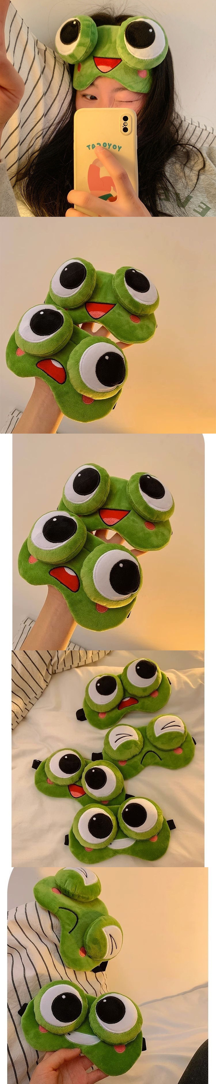 青蛙卡通眼罩夏季男女冰袋睡眠可爱遮光疲劳儿童搞怪睡觉冰敷详情2