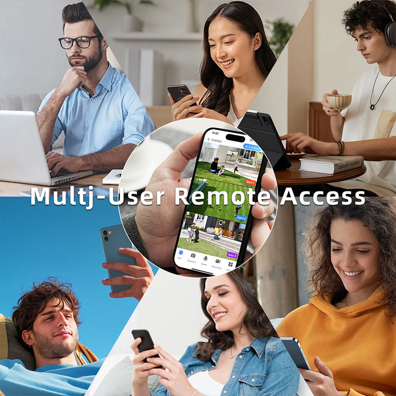 5MP solar-powered surveillance camera outdoor AOV multi-lens 24-hour video alarm monitor camera head pic 13