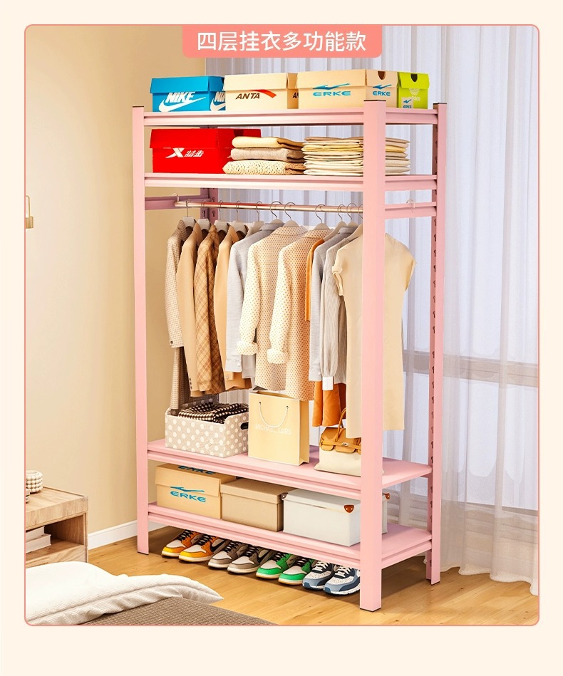 简易衣架家用货架衣柜租房衣帽架自由组装diy落地衣橱开放置物架详情25