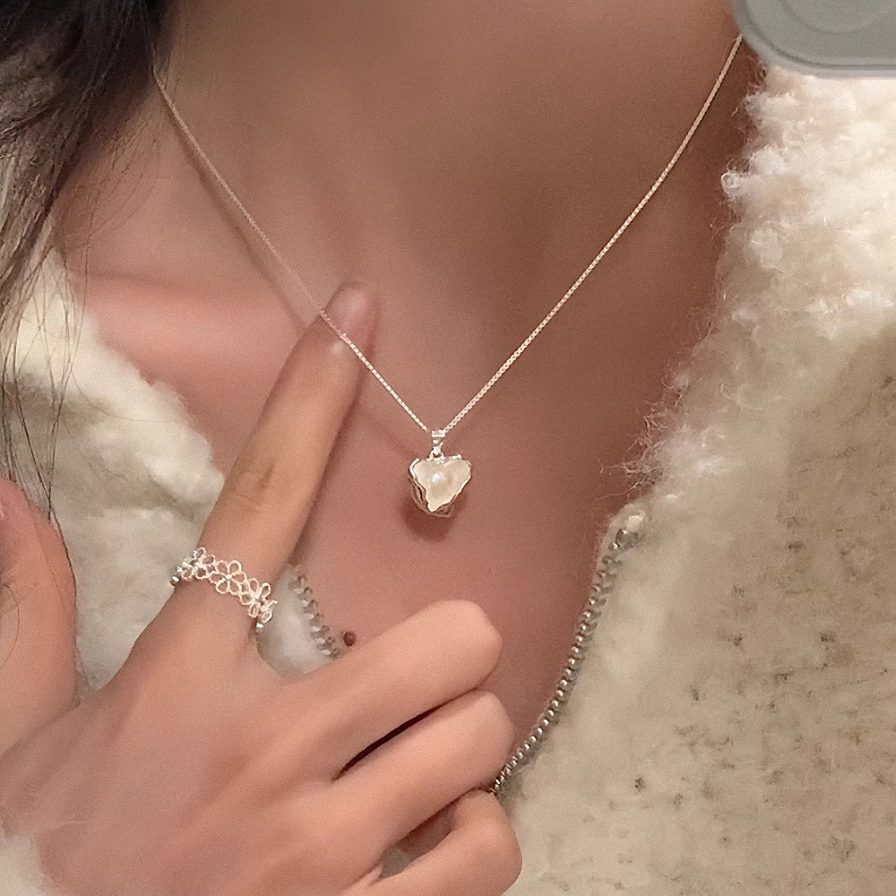 Li Luo Xin S925 sterling silver pearl necklace accessory for women, non-fading, high-end and versatile, spring and summer collarbone chain wholesale pic 13