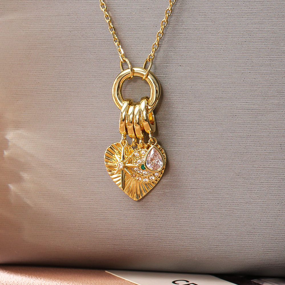 轻奢高级感铜镀真金爱心项链小众设计个性百搭网红爆款时尚锁骨链详情5