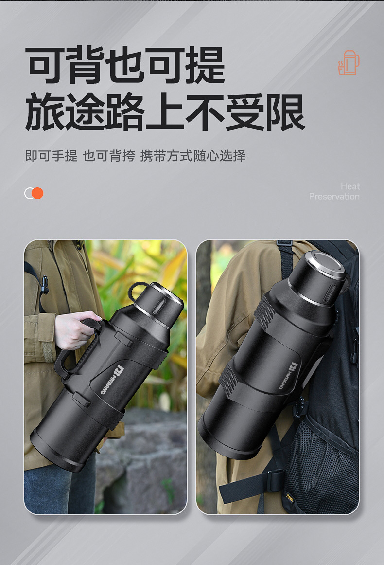 运动保温杯316食品级大容量家用户外加厚不锈钢水杯保温壶便携详情27