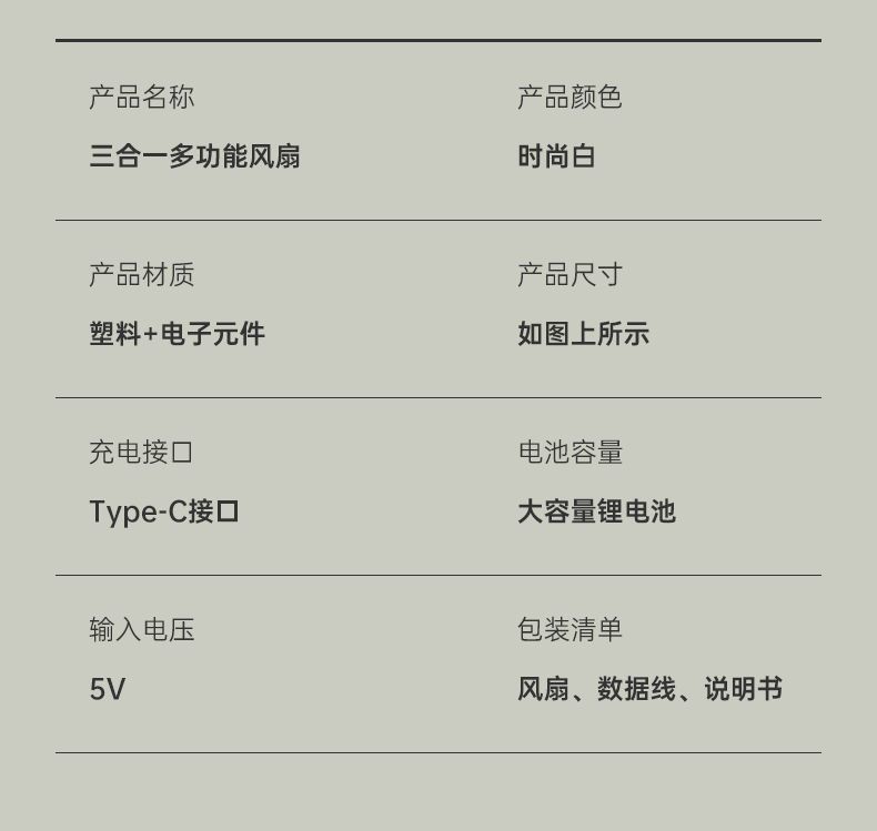 厂家批发多功能带灯风扇夹扇家用宿舍办公桌面充电便携户外迷你风详情17