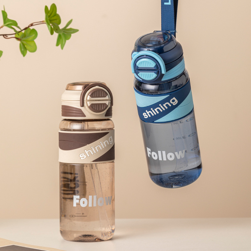 高颜值大容量双饮杯男女塑料水杯夏季创意学生上学便携吸管杯子详情10