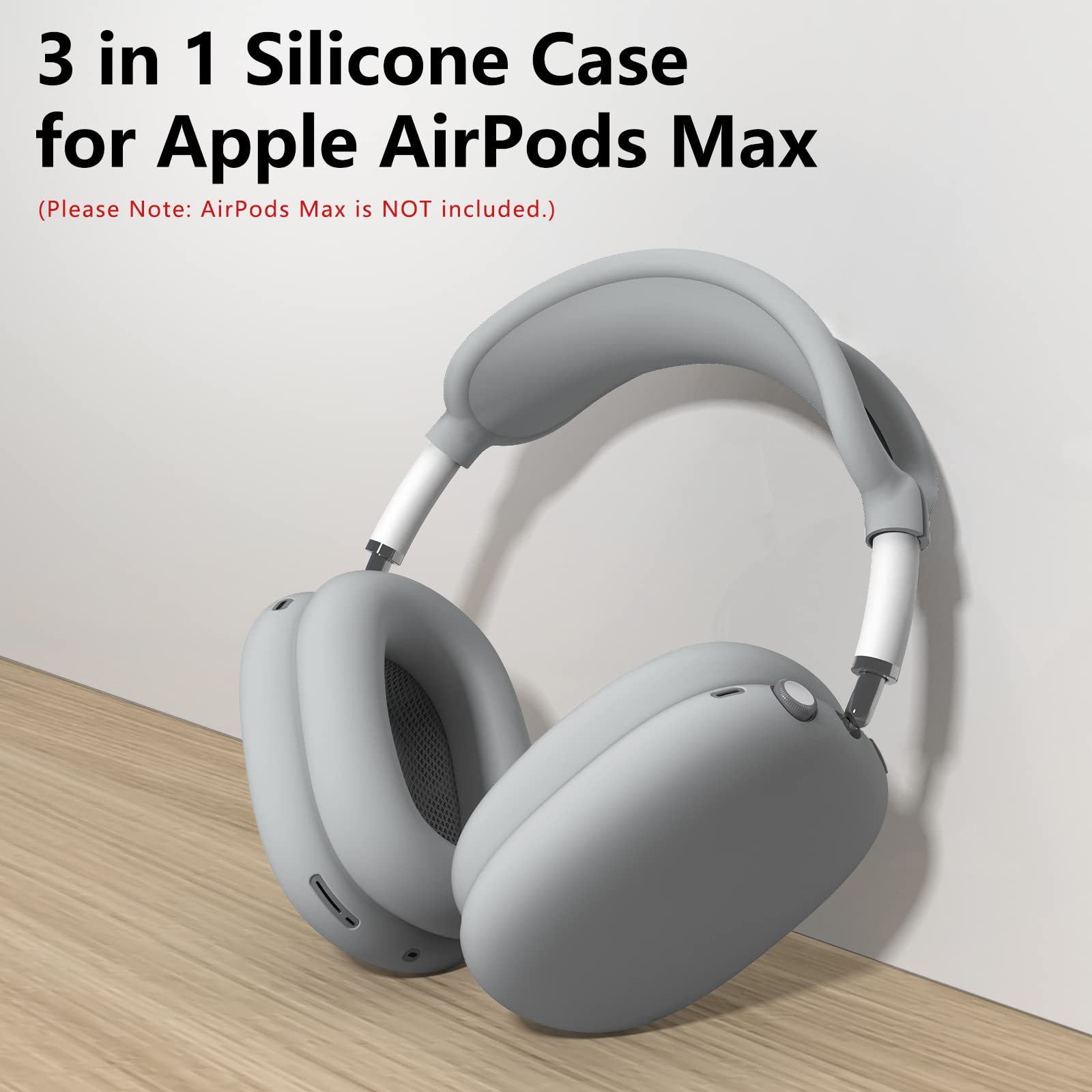 适用Airpods max保护套苹果Max耳机壳纯色硅胶软壳耳机套三件套详情6