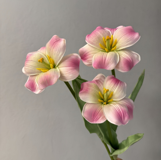 PU开口笑郁金香仿真假花手感保湿婚庆用花摄影道具装饰摆件仿真花详情11