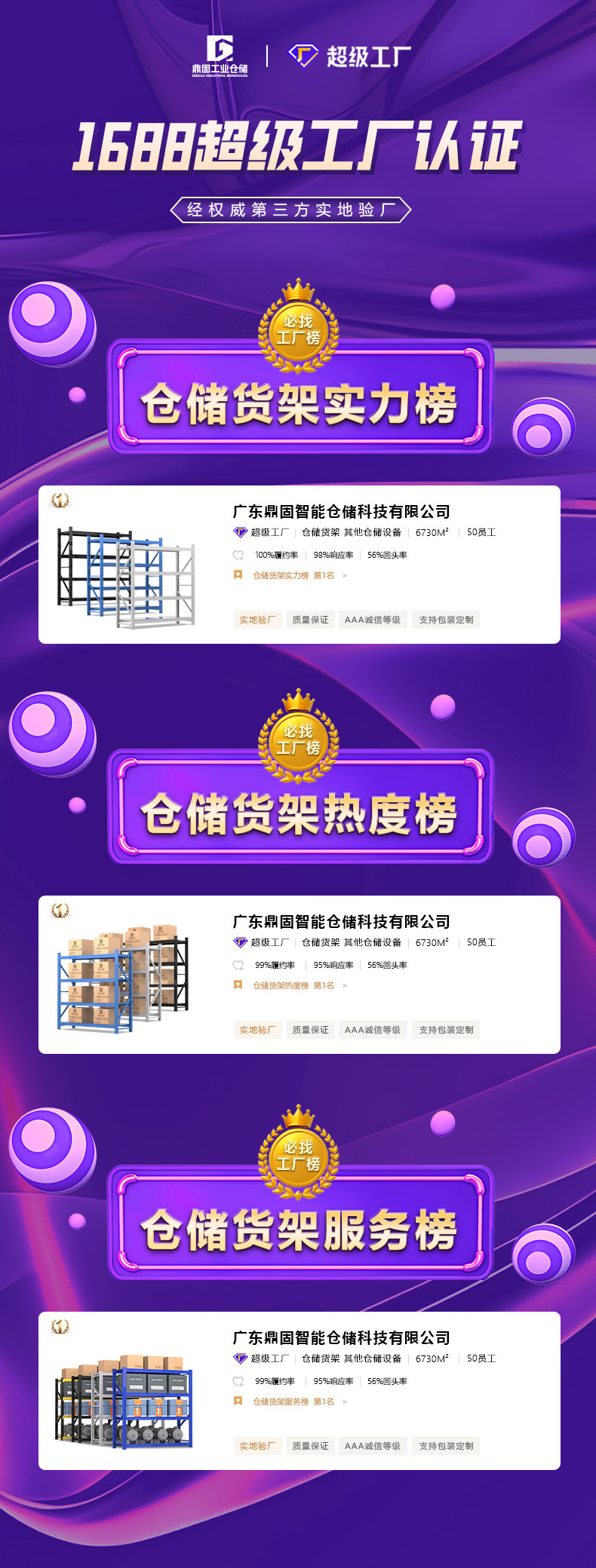 仓储货架置物架五金库房重型中型轻型多层工厂批发仓库钢铁架子详情2