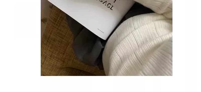 A light purple semi-high neck slim-fit innerwear with a knitted sweater for women in the spring of 2026 is a stylish and unique thin base layer pic 32