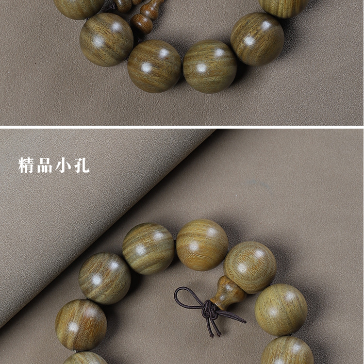 Argentine green sandalwood bracelet, submerged old material sandalwood wood Buddhist prayer beads bracelet for men and women, 108 prayer beads bracelet manufacturer pic 9