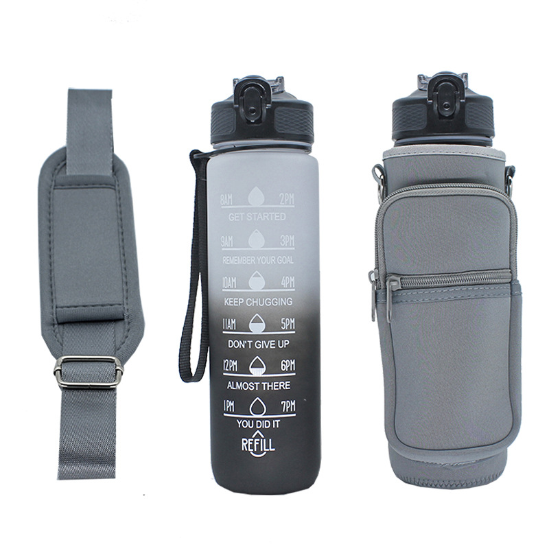 Wholesale SBR diving material outdoor sports water bottle cup covers, hand-held shoulder strap portable thermos flask protective covers from the manufacturer pic 36