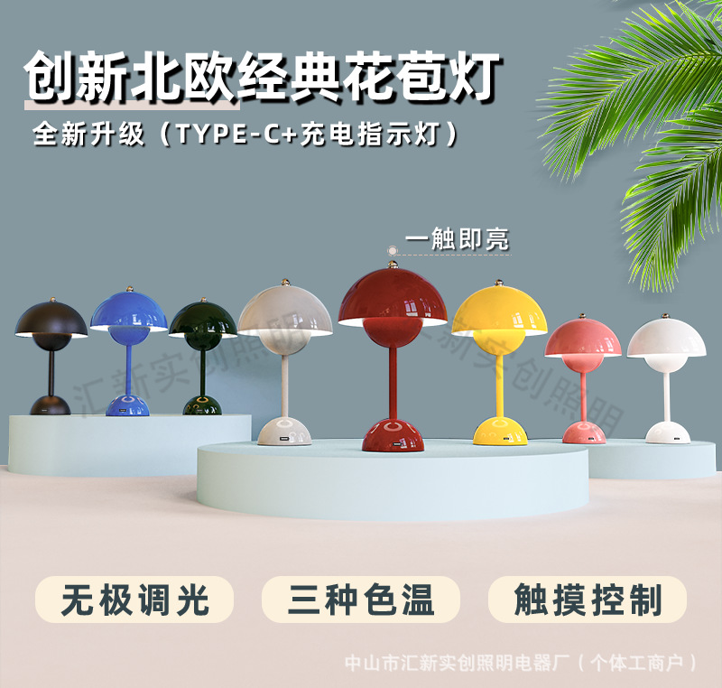 台灯床头高级感led客厅卧室花苞装饰台灯结婚礼物陪嫁氛围长明灯详情1