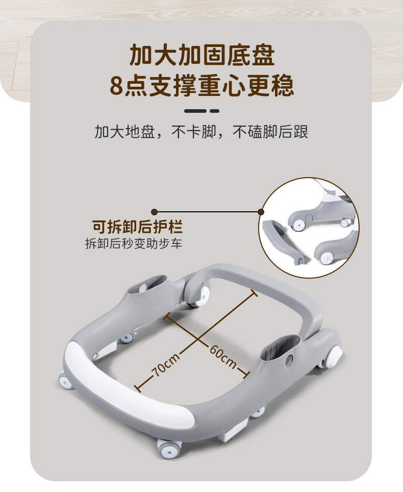 婴儿学步车防O型腿多功能防侧翻男女宝宝助步学走路车早教玩具车详情14