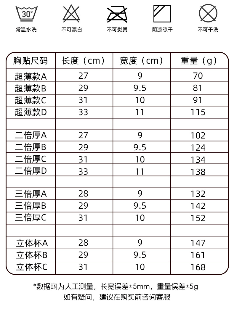 工厂热销硅胶文胸隐形无痕美胸塑型自粘小胸变大纯色厚款聚拢胸贴详情10