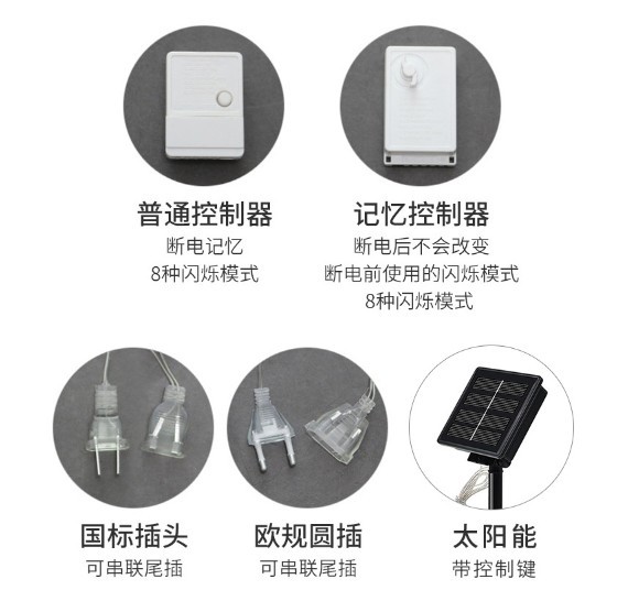 LED太阳能灯串户外小气泡水晶球灯串透明球彩灯圣诞节帐篷氛围灯详情23