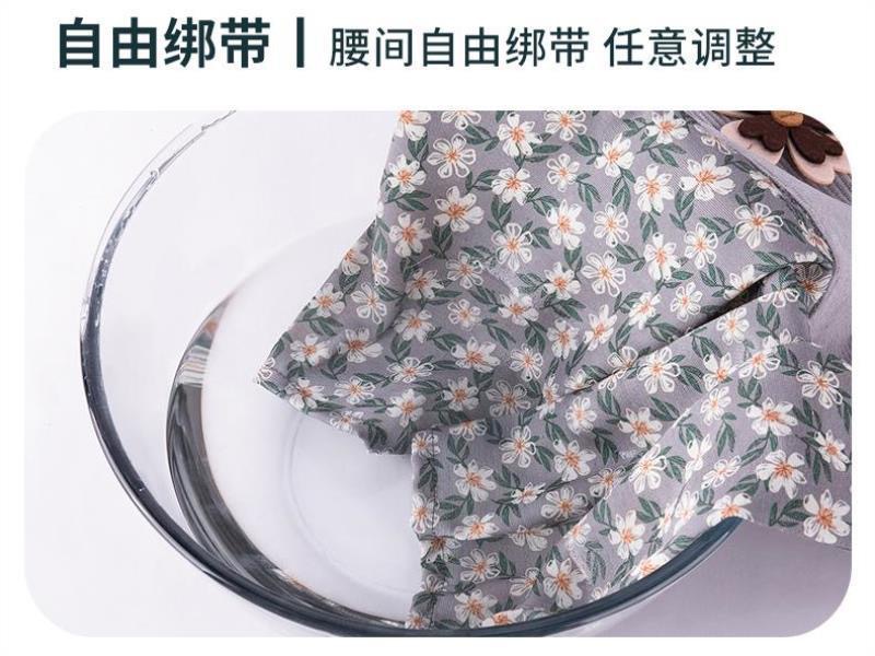 新款雏菊工作服围腰厨房罩衣干活防脏家用竹节棉做饭服装展示道具模特服装配饰详情14