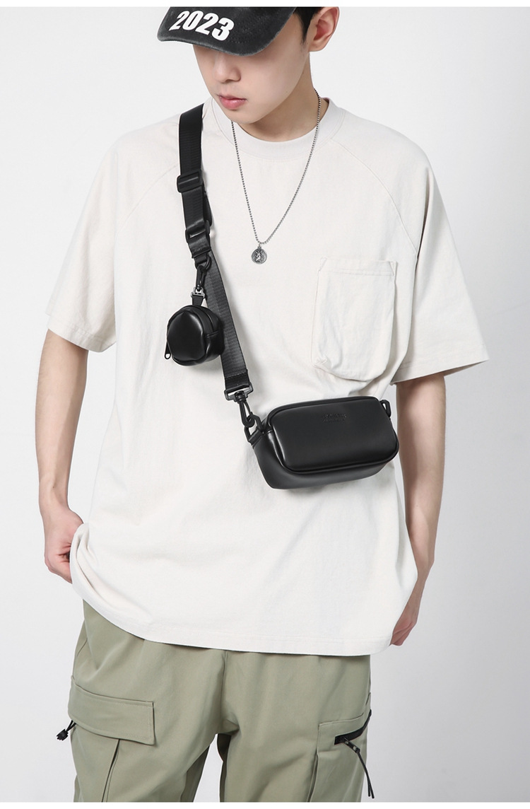 2026新款PU男士斜挎包韩版休闲小方包ins单肩包潮男情侣背包代发详情11