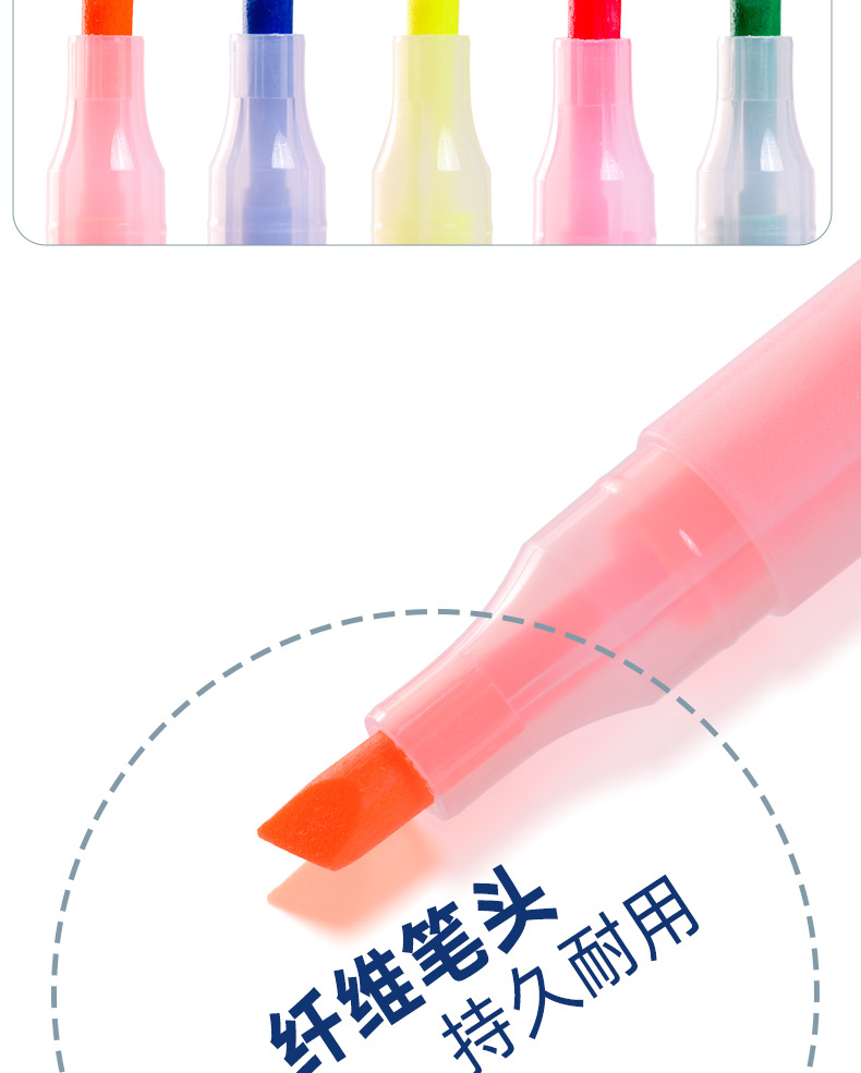 2024新款荧光笔5色荧光笔套装色彩艳丽天丰2271荧光笔批发详情4
