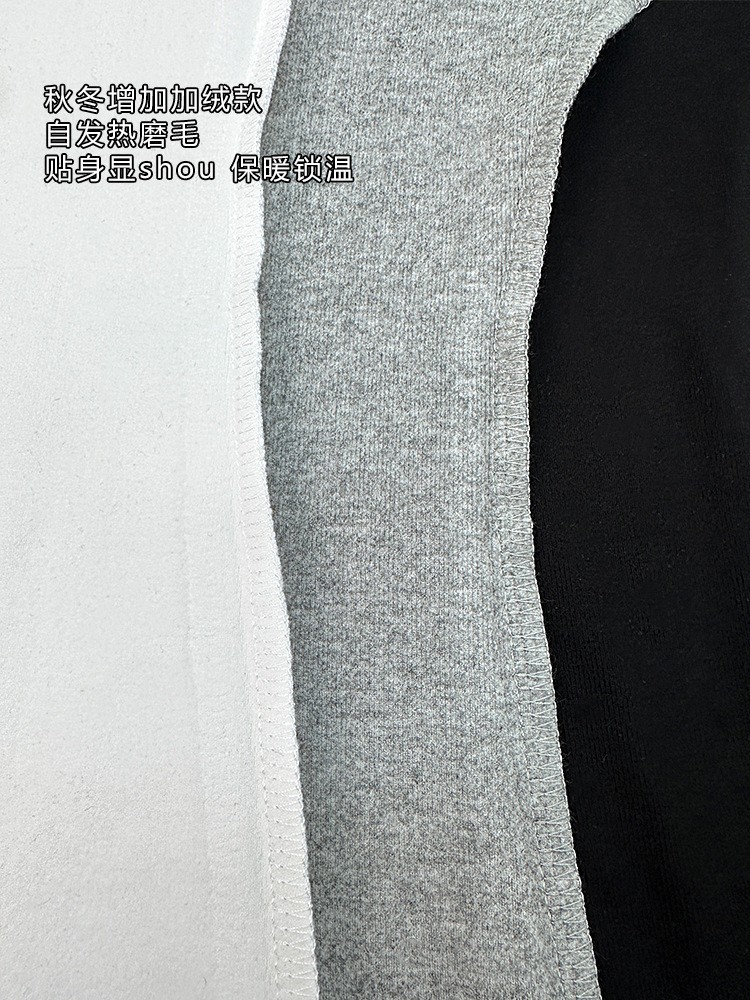 现货质感亲肤skims正肩莫代尔弹力紧身运动长袖t恤收腰上衣打底衫详情4