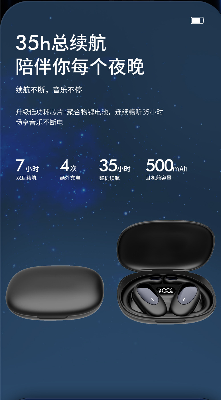 214 Bluetooth Headphones Wireless 2026 New Model High Sound Quality OWS Over-ear type Non-in-ear high sound quality Long battery life Noise cancellation pic 5