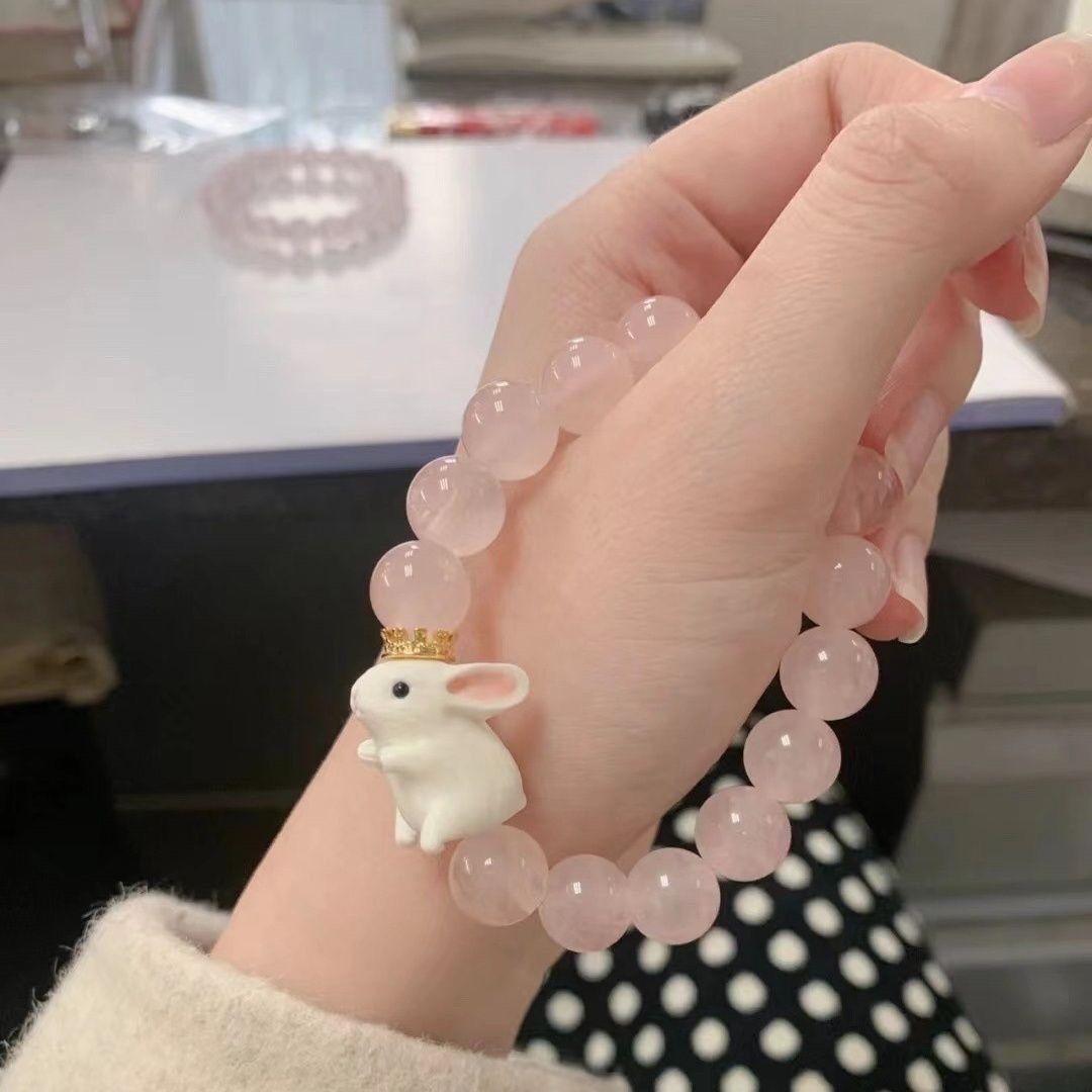 白月光手链礼物小兔子生日女送女友女朋友女生创意实用玉兔手串女详情3