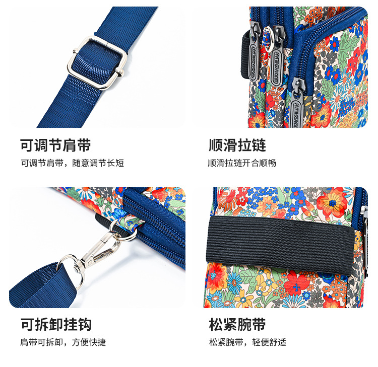 中年妈妈手机包手腕斜挎迷你小包包夏天百搭帆布包竖款零钱包便携详情12