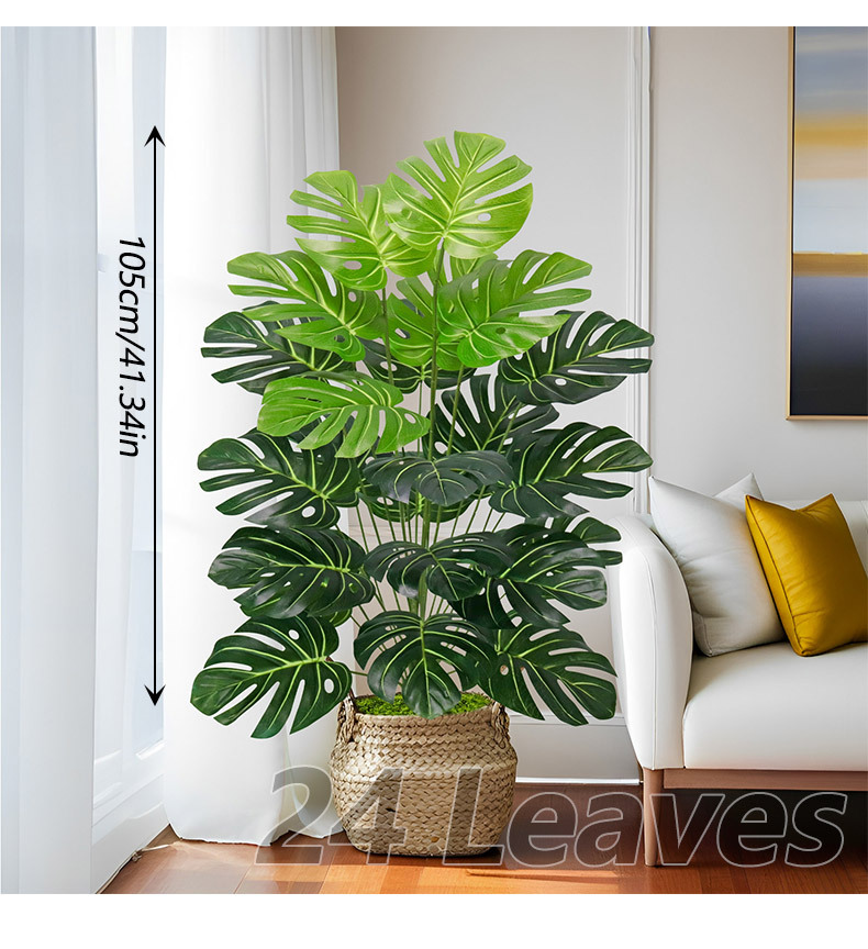 Artificial green plants, large turtle-back bamboo, artificial plants, cross-border consignment and labeling, large floor-standing artificial trees for outdoor garden decoration pic 7