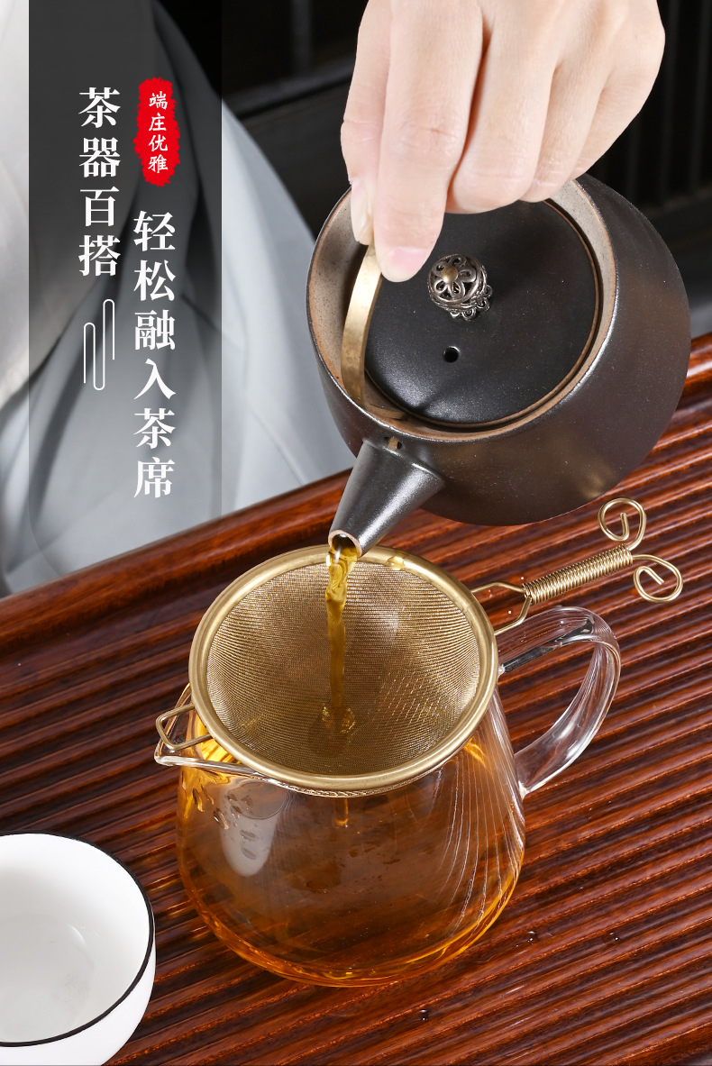 304不锈钢茶滤茶隔细密过滤网滤茶器茶漏功夫茶具茶道零配件批发详情5