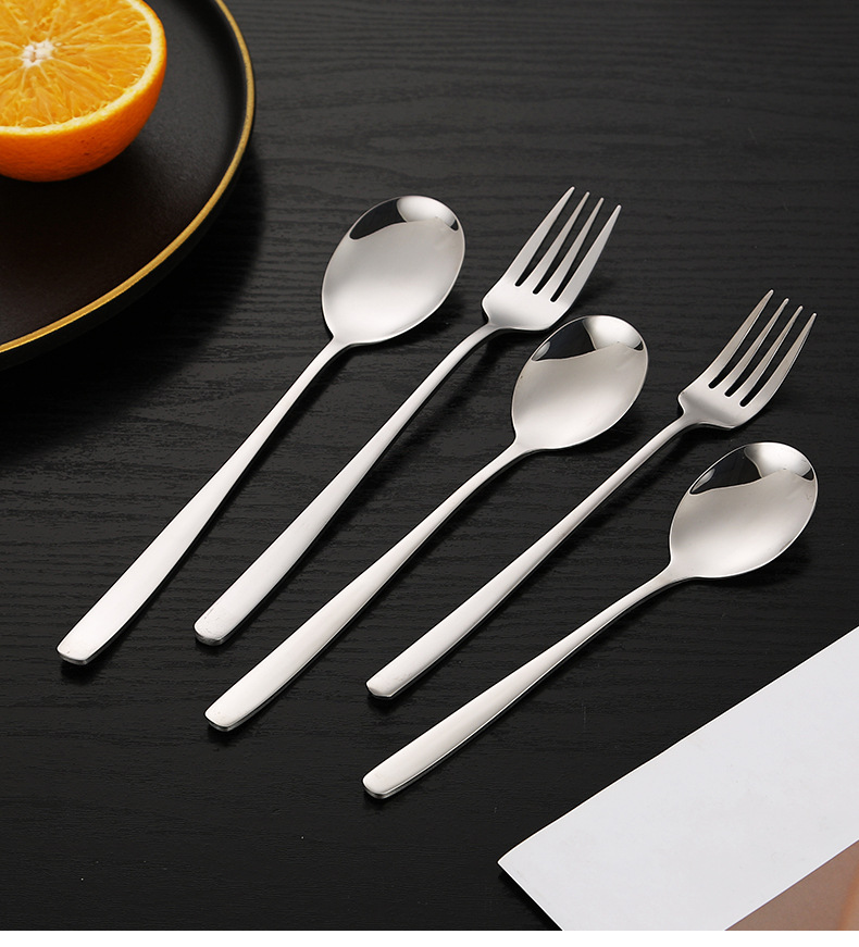 韩式勺304不锈钢勺子加厚搅拌冰勺咖啡勺家用吃饭汤勺厂家批发详情14